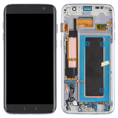 Ecran LCD et ensemble de numérisation complet (matériau Oled) (avec cadre / port de charge Câble flexible / Bouton d'alimentation Câble flexible / Bouton de volume pour câble) pour Galaxy S7 Edge / G935F / SH89BL1969-06