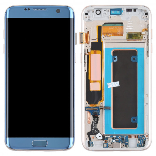 Ecran LCD et ensemble de numérisation complet (matériau Oled) (avec cadre / port de charge Câble flexible / bouton d'alimentation Câble flexible / Bouton volume pour câble) pour Galaxy S7 Edge / G935F / G935FD SH89LL1430-06