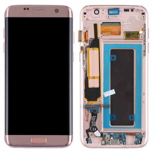 Ecran LCD et assemblage complet du numériseur (matériau Oled) (avec cadre / port de charge Câble flexible / bouton d'alimentation Câble flexible / Bouton volume pour câble) pour Galaxy S7 Edge / G935F / G935FD SH9RGL1551-06