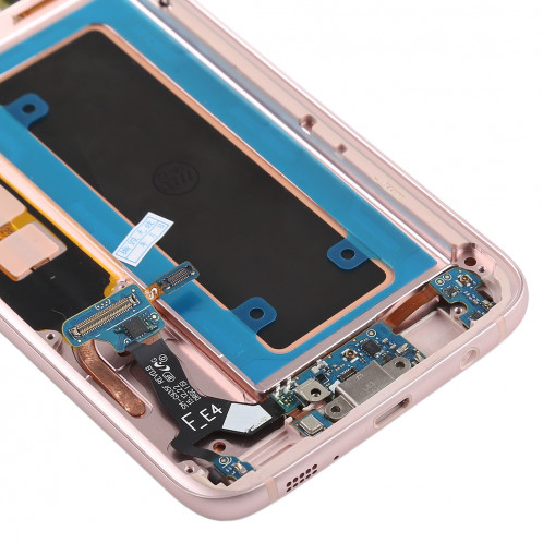 Ecran LCD et assemblage complet du numériseur (matériau Oled) (avec cadre / port de charge Câble flexible / bouton d'alimentation Câble flexible / Bouton volume pour câble) pour Galaxy S7 Edge / G935F / G935FD SH9RGL1551-06