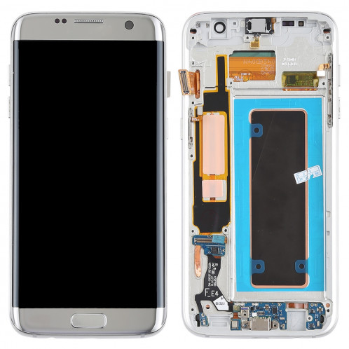 Ecran LCD et ensemble de numérisation complet (matériau Oled) (avec cadre / port de charge Câble flexible / Bouton d'alimentation Câble flexible / Bouton volume pour câble) pour Galaxy S7 Edge / G935F / G935FD SH89SL1967-06