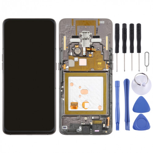 Écran LCD Super AMOLED d'origine pour Galaxy A80 Digitizer Full Assembly avec cadre (Noir) SH135361-06