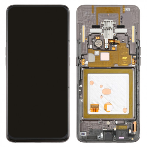 Écran LCD Super AMOLED d'origine pour Galaxy A80 Digitizer Full Assembly avec cadre (Noir) SH135361-06