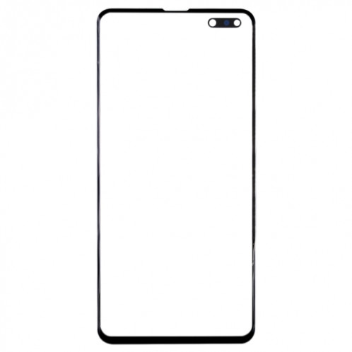 Pour Galaxy S10 5G Lentille en verre extérieure de l'écran avant (noir) SH356B940-06