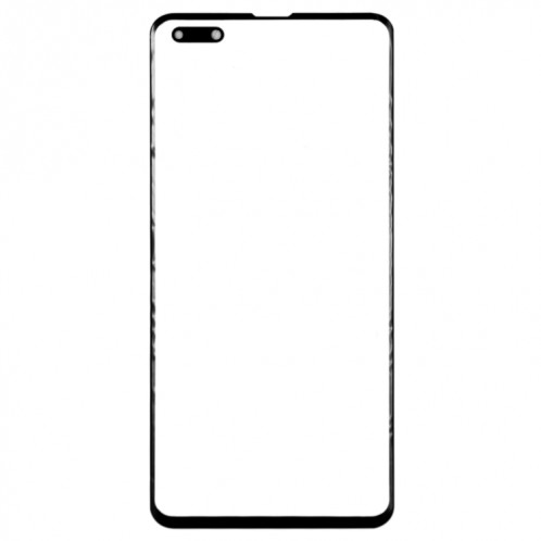 Pour Galaxy S10 5G Lentille en verre extérieure de l'écran avant (noir) SH356B940-06