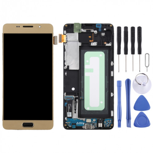 Écran LCD TFT pour Galaxy A5 (2016) / A510F Digitizer Assemblage complet avec cadre (Or) SH70JL1682-06