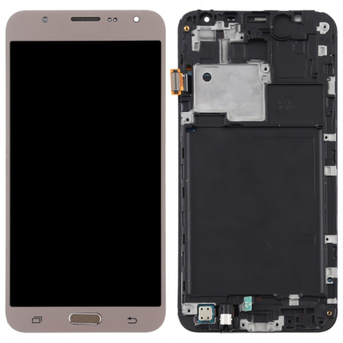 Écran LCD TFT pour Galaxy J7 (2015) / J700F Digitizer Assemblage complet avec cadre (Or) SH71JL364-06