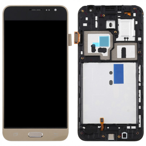 Écran LCD TFT pour Galaxy J3 (2016) / J320F Digitizer Assemblage complet avec cadre (Or) SH73JL97-06