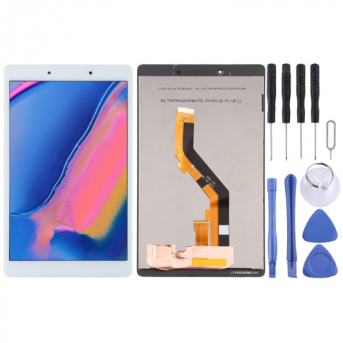 Écran LCD OEM pour Samsung Galaxy Tab A 8.0 (2019) SM-T290 (version WIFI) avec numériseur complet (blanc) SH378B915-06