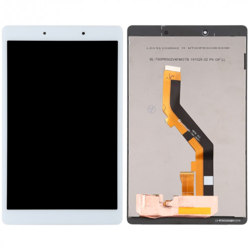 Écran LCD OEM pour Samsung Galaxy Tab A 8.0 (2019) SM-T290 (version WIFI) avec numériseur complet (blanc) SH378B915-06