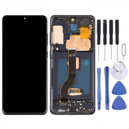 Écran LCD AMOLED dynamique d'origine pour Galaxy S20+ 4G Digitizer Full Assembly avec cadre (Noir) SH433B914-06