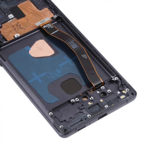 Écran LCD en matériau Super AMOLED d'origine et ensemble complet de numériseur avec cadre pour Galaxy S10 Lite (noir) SH436B1553-05