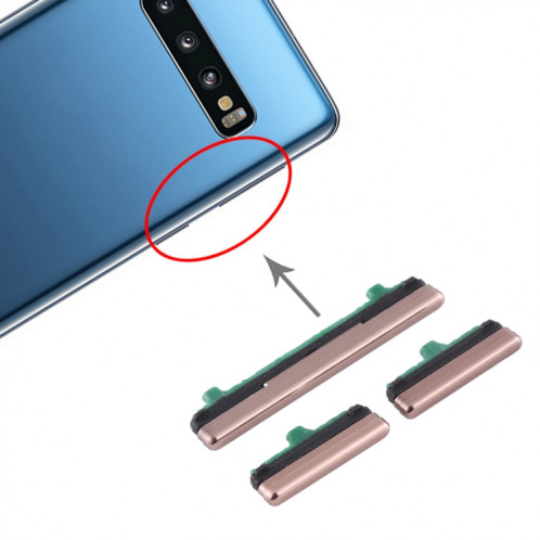 Pour Samsung Galaxy S10 5G Bouton d'alimentation et bouton de contrôle du volume (or) SH657J900-04