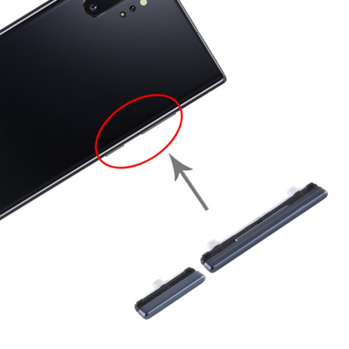 Pour Samsung Galaxy Note10 + Bouton d'alimentation et bouton de contrôle du volume (noir) SH660B1203-04