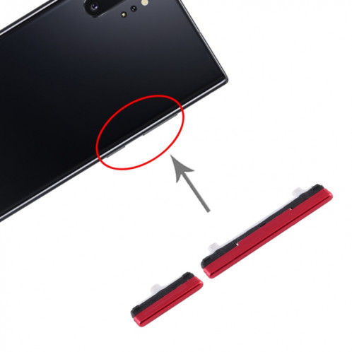 Pour Samsung Galaxy Note10 + Bouton d'alimentation et bouton de contrôle du volume (rouge) SH660R1671-04