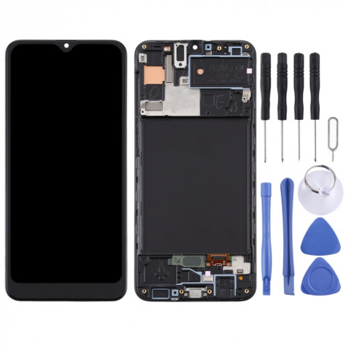 Écran LCD TFT pour Samsung Galaxy A30s Assemblage complet du numériseur avec cadre (Noir) SH668B1356-06