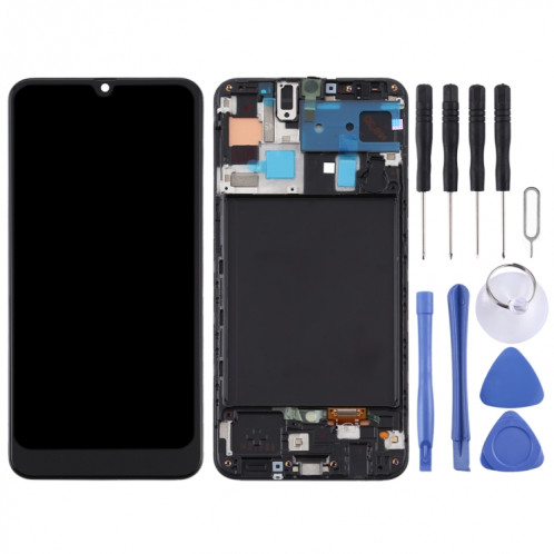 Écran LCD TFT pour Samsung Galaxy A50 Assemblage complet du numériseur avec cadre (ne prend pas en charge l'identification des empreintes digitales) (noir) SH669B443-06