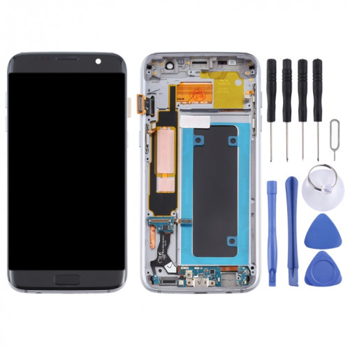 Écran LCD OLED pour Samsung Galaxy S7 Edge / SM-G935F Assemblage complet du numériseur avec cadre (Noir) SH72BL162-06