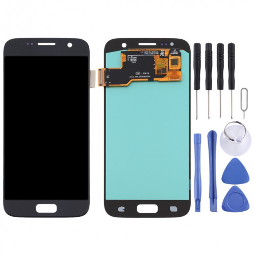 Écran LCD OLED pour Samsung Galaxy S7 avec ensemble complet de numériseur (noir) SH73BL678-06