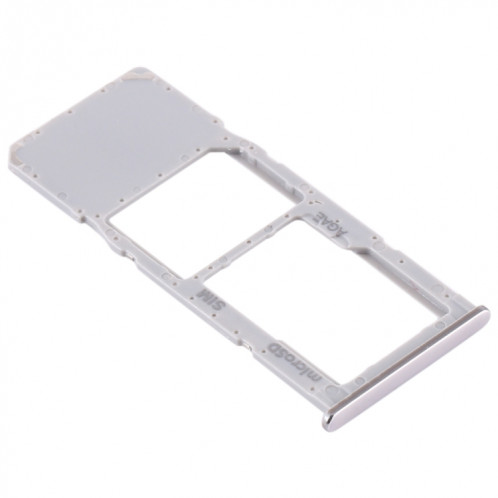 Pour Samsung Galaxy A71 / A715 Plateau de carte SIM + Plateau de carte Micro SD (Argent) SH709S1500-04