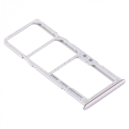 Pour Samsung Galaxy A51 / A515 Plateau de carte SIM + Plateau de carte SIM + Plateau de carte Micro SD (Argent) SH710S724-04