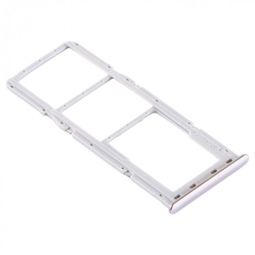 Pour Samsung Galaxy A51 / A515 Plateau de carte SIM + Plateau de carte SIM + Plateau de carte Micro SD (Argent) SH710S724-04