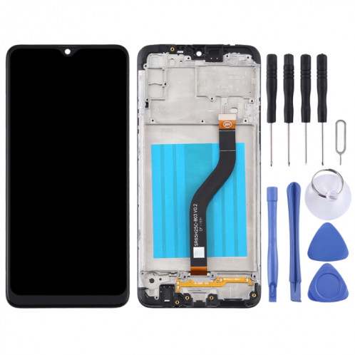 Écran LCD OEM pour Samsung Galaxy A20s Assemblage complet du numériseur avec cadre (Noir) SH737B1315-06