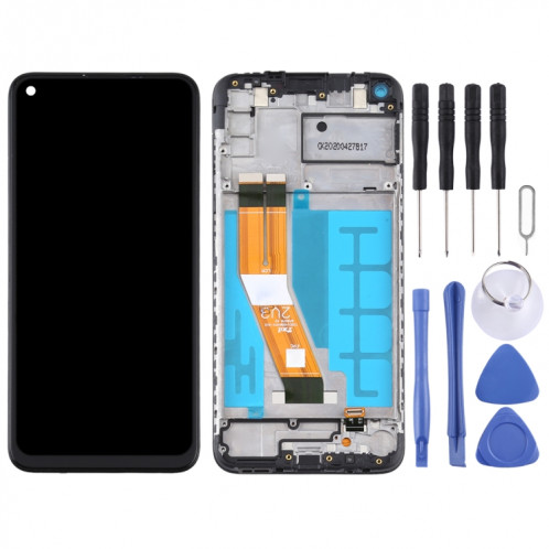 Écran LCD OEM pour Samsung Galaxy A11 Assemblage complet du numériseur avec cadre (Noir) SH738B1469-06