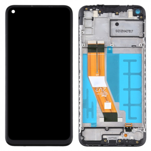 Écran LCD OEM pour Samsung Galaxy A11 Assemblage complet du numériseur avec cadre (Noir) SH738B1469-06