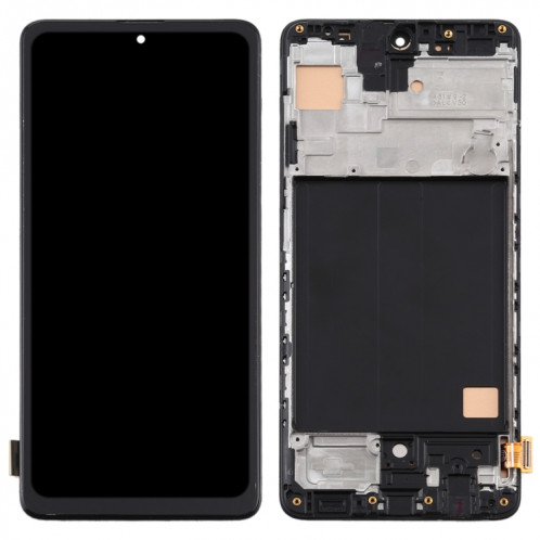 Écran LCD en matériau TFT et ensemble complet de numériseur avec cadre, ne prenant pas en charge l'identification des empreintes digitales pour Samsung Galaxy A51 4G (Noir) SH773B789-06