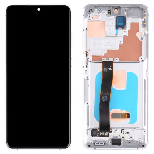 Écran LCD Super AMOLED d'origine pour Samsung Galaxy S20 Ultra 4G/S20 Ultra 5G Digitizer Assemblage complet avec cadre (Argent) SH794S1965-05