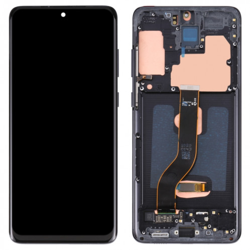 Écran LCD Super AMOLED d'origine pour Samsung Galaxy S20+ 5G SM-G986B/G985 Assemblage complet du numériseur avec cadre (Noir) SH795B93-05