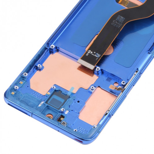 Écran LCD Super AMOLED d'origine pour Samsung Galaxy S20+ 5G SM-G986B/G985 Assemblage complet du numériseur avec cadre (Bleu foncé) SH795D328-05