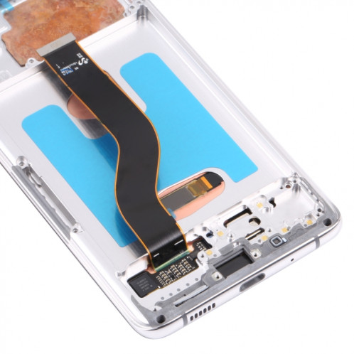 Écran LCD Super AMOLED d'origine pour Samsung Galaxy S20+ 5G SM-G986B/G985 Assemblage complet du numériseur avec cadre (Argent) SH795S1640-05