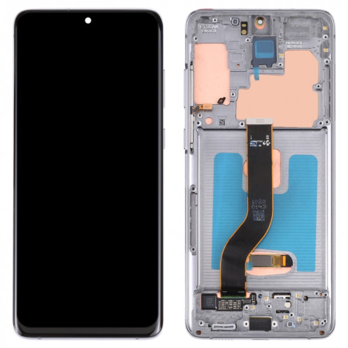 Écran LCD Super AMOLED d'origine pour Samsung Galaxy S20+ 5G SM-G986B/G985 Assemblage complet du numériseur avec cadre (Gris) SH1795317-05