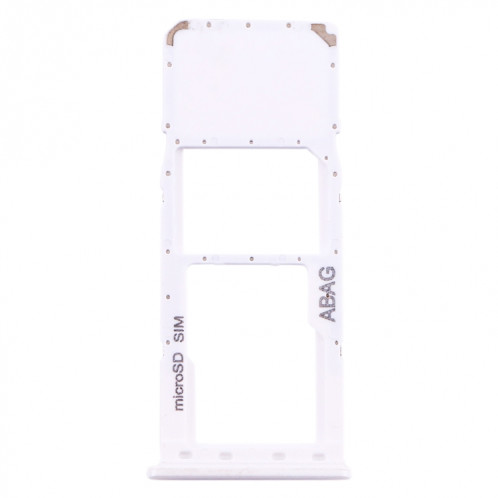 Pour Samsung Galaxy A21s Plateau de carte SIM + Plateau de carte Micro SD (Blanc) SH805W1377-04