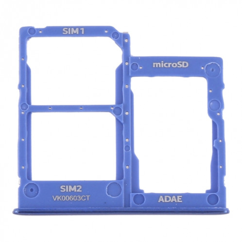 Pour Samsung Galaxy A41 / A415 Plateau de carte SIM + Plateau de carte SIM + Plateau de carte Micro SD (Bleu) SH806L310-04