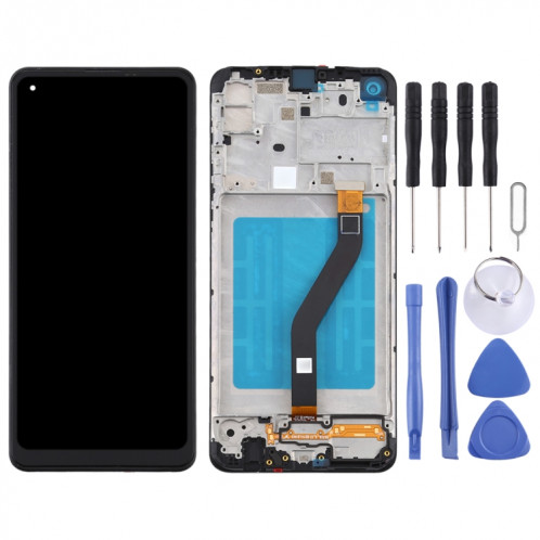 Écran LCD OEM pour Samsung Galaxy A21 / SM-A215 Assemblage complet du numériseur avec cadre (Noir) SH874B1892-06