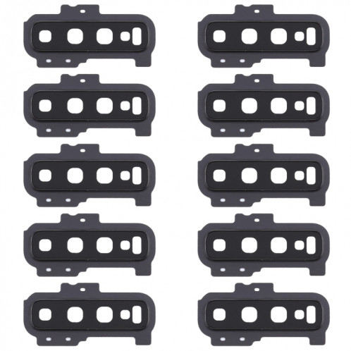 Pour Samsung Galaxy S10+ 10 pièces Couvercle d'objectif d'appareil photo (Noir) SH921B1226-05