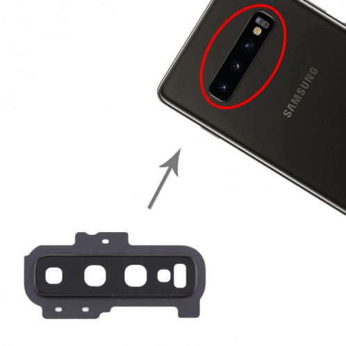 Pour Samsung Galaxy S10+ 10 pièces Couvercle d'objectif d'appareil photo (Noir) SH921B1226-05