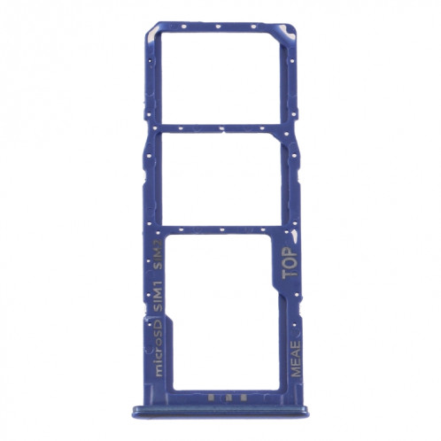 Pour Samsung Galaxy M51 SM-M515 Plateau de carte SIM + Plateau de carte SIM + Plateau de carte Micro SD (Bleu) SH985L261-04