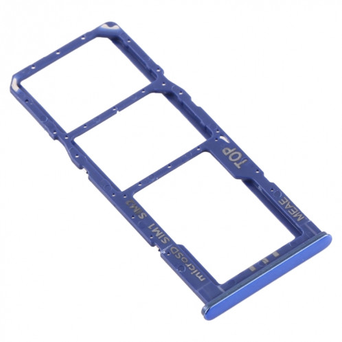 Pour Samsung Galaxy M51 SM-M515 Plateau de carte SIM + Plateau de carte SIM + Plateau de carte Micro SD (Bleu) SH985L261-04