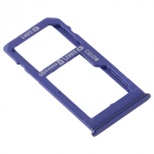 Pour Samsung Galaxy M40 SM-M405 Plateau de carte SIM + Plateau de carte SIM / Plateau de carte Micro SD (Bleu foncé) SH992D783-04