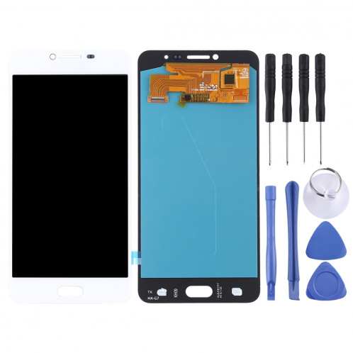 Ecran LCD et Digitizer Full Assembly (Matériau OLED) pour Galaxy C7 Pro / C7010 (Blanc) SH01WL1622-06