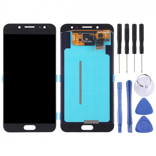 Ecran LCD et Digitizer Full Assembly (Matériau OLED) pour Galaxy C8 (Noir) SH03BL714-06