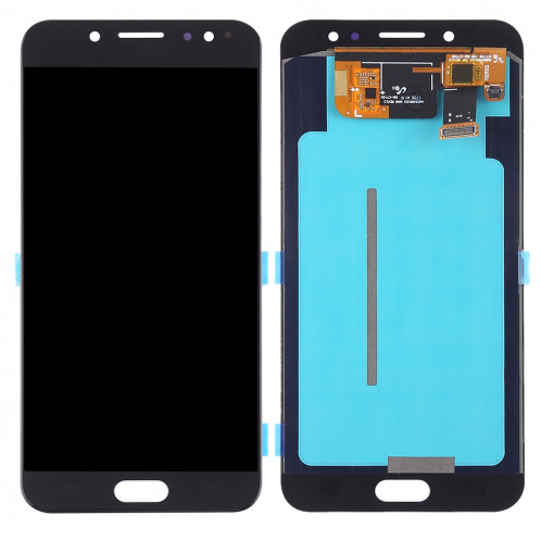 Ecran LCD et Digitizer Full Assembly (Matériau OLED) pour Galaxy C8 (Noir) SH03BL714-06