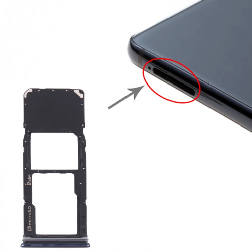 Pour Samsung Galaxy A9 (2018) SM-A920 Plateau de carte SIM + Plateau de carte Micro SD (Noir) SH012B1621-04