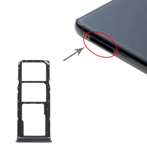 Pour Samsung Galaxy A9 (2018) SM-A920 Plateau de carte SIM + Plateau de carte SIM + Plateau de carte Micro SD (Noir) SH015B1108-04