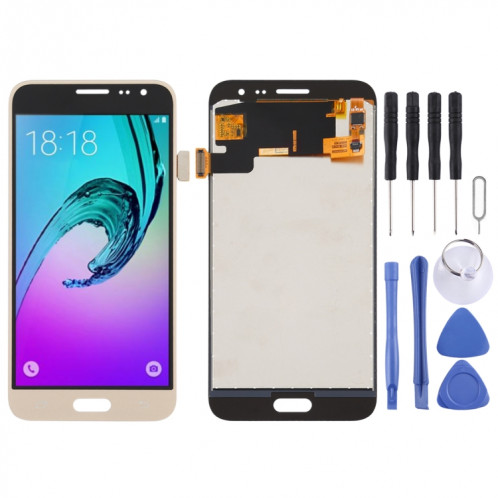 Écran LCD TFT pour Galaxy J3 (2016) J320FN, J320F, J320G, J320M, J320A, J320V, J320P avec numériseur complet (Or) SH31JL1869-06