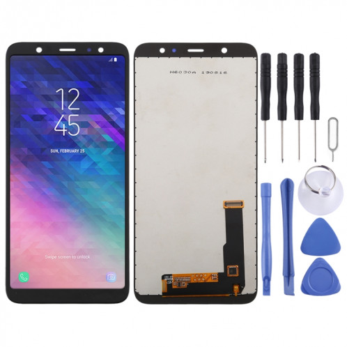incell Demi-écran LCD pour Galaxy A6+ (2018) A605G avec assemblage complet du numériseur (Noir) SH033B840-06